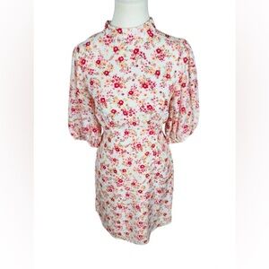 💜 5/$20 ANDREE BY UNIT Floral Print Dress- Pink and White